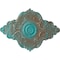 Ekena Millwork Piedmont Medallion (Canopies up to 6 1/2"), 67 1/8"W x 48 5/8"H x 1 7/8"P, Copper Green Patina CM67PECGS - alternate 1
